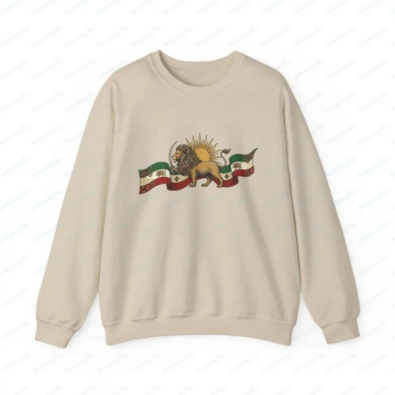 Lion and Sun Iran Design Sweatshirt Iranian Flag Javid Shah Winter Clothes Women Streetwear Women Sweatshirt Spring and Autumn
Lion and Sun Iran Design Sweatshirt Iranian Flag Javid Shah Winter Clothes Women Streetwear Women Sweatshirt Spring and Autumn