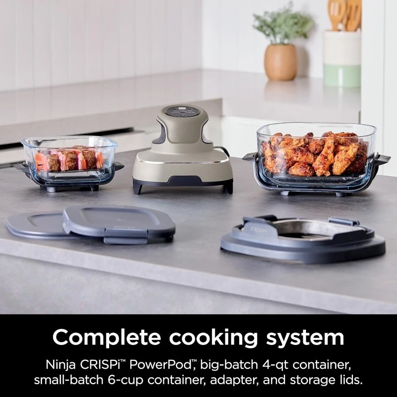 Air Fryer, Microwave, Freezer & Dishwasher Safe, Non Toxic Glass Portable Cooking System, 4 QT & 6 Cup Glass Containers
Air Fryer, Microwave, Freezer & Dishwasher Safe, Non Toxic Glass Portable Cooking System, 4 QT & 6 Cup Glass Containers