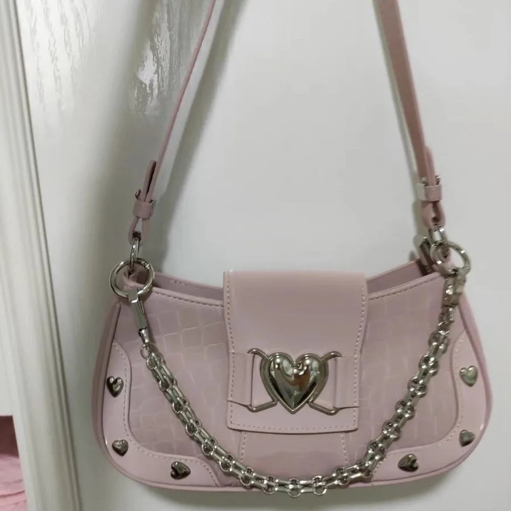 Temperament Punk Y2k Underarm Bag Korean Style Pu Leather Shoulder Bag Star Love Heart Women's Handbag Women
Temperament Punk Y2k Underarm Bag Korean Style Pu Leather Shoulder Bag Star Love Heart Women's Handbag Women