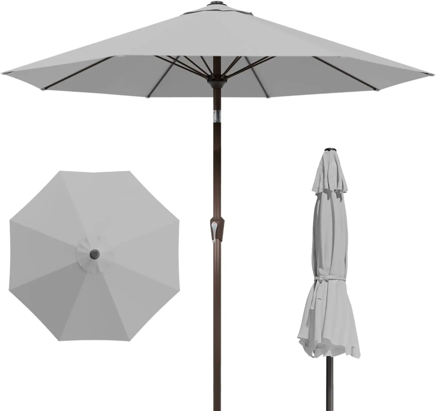 9FT Patio Umbrella Outdoor Table Umbrella w/Push Button Tilt and Crank, 8 Sturdy Ribs, UV Resistant
9FT Patio Umbrella Outdoor Table Umbrella w/Push Button Tilt and Crank, 8 Sturdy Ribs, UV Resistant