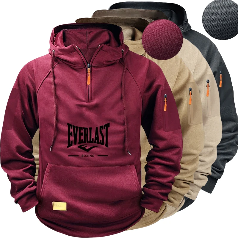 Zipper hoodie, men's sweatshirt for autumn and winter, new long-sleeved drawstring pocket pullover for fashionable men's wear 
Zipper hoodie, men's sweatshirt for autumn and winter, new long-sleeved drawstring pocket pullover for fashionable men's wear