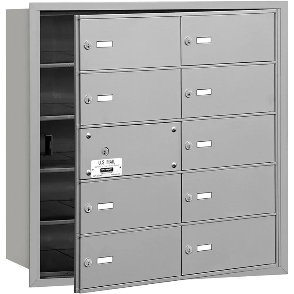 3610AFU 4B Plus Horizontal Mailbox, 10 B Doors 9 Usable, Front Loading, USPS Access, Aluminum
3610AFU 4B Plus Horizontal Mailbox, 10 B Doors 9 Usable, Front Loading, USPS Access, Aluminum