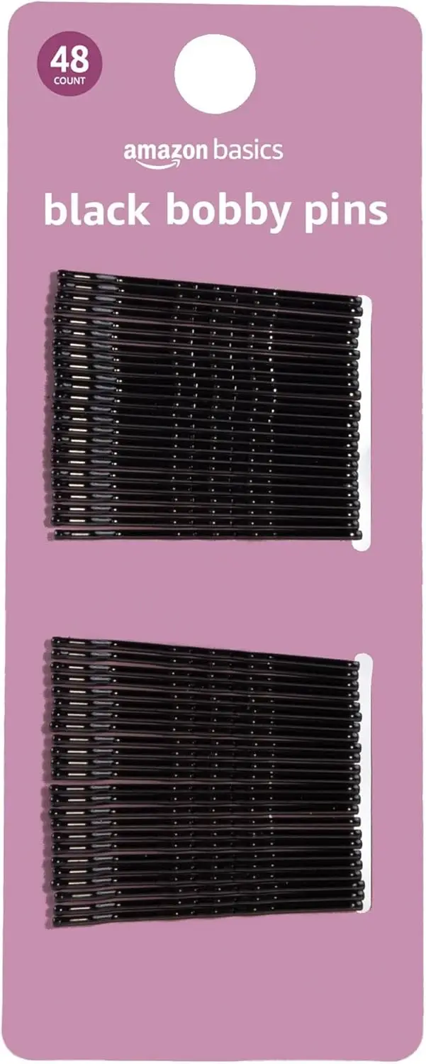 Basics No Slip Bobby Pins, Black High Gloss, 48 Count, for Pain-Free Comfortable All-Day Styling and Updos, All Hair Types
Basics No Slip Bobby Pins, Black High Gloss, 48 Count, for Pain-Free Comfortable All-Day Styling and Updos, All Hair Types