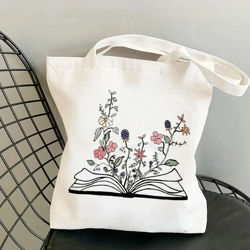 Flowery Books Print Shoulder Bag Resuable Eco Tote Bags for Women Large-capacity Shopper Harajuku Student Girl Canvas Handbag
Flowery Books Print Shoulder Bag Resuable Eco Tote Bags for Women Large-capacity Shopper Harajuku Student Girl Canvas Handbag