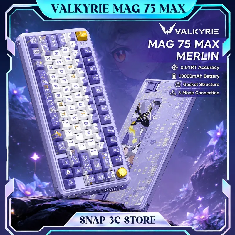 VALKYRIE VK MAG 75 MAX Magnetic Switch Gaming Keyboard Rapid Trigger 0.01mm RT 8K Polling Rate SOCD Snap Tap Keyboard for CS2
VALKYRIE VK MAG 75 MAX Magnetic Switch Gaming Keyboard Rapid Trigger 0.01mm RT 8K Polling Rate SOCD Snap Tap Keyboard for CS2