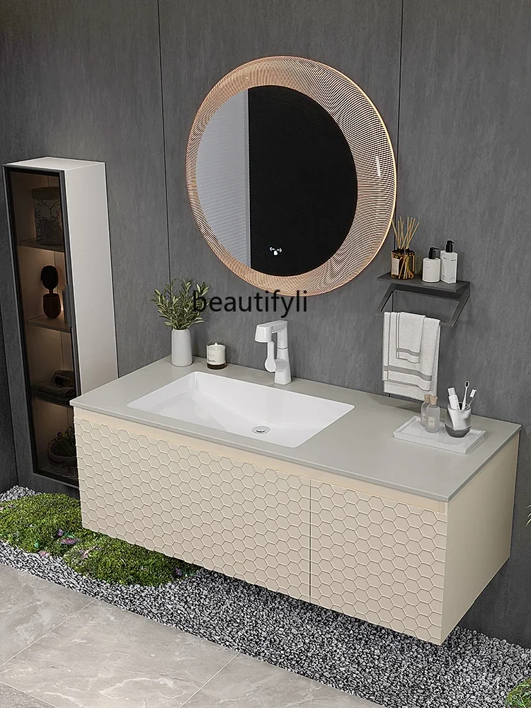 LXMinimalist Bathroom Cabinet Combination Stone Plate Ceramic Whole Washbin Wash Basin Washstand Bathroom CabinetSSS
LXMinimalist Bathroom Cabinet Combination Stone Plate Ceramic Whole Washbin Wash Basin Washstand Bathroom CabinetSSS