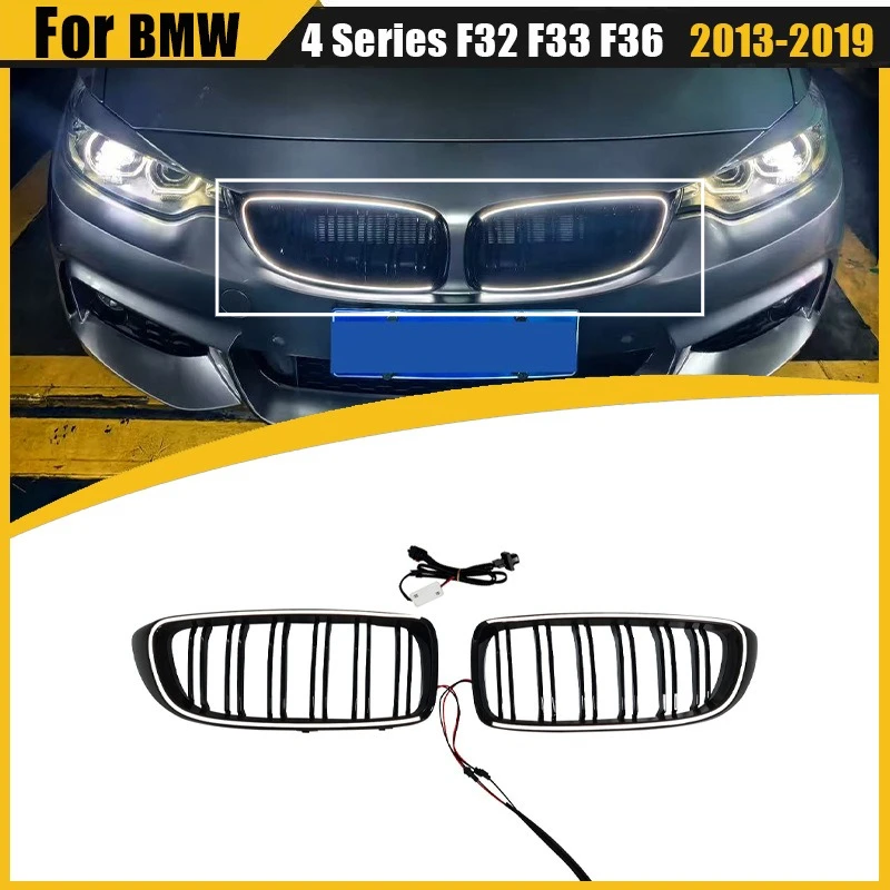 Car Front Bumper With LED Light Grille For BMW 4 Series F32 F33 F36 2013-2019 Racing Grill Dual-Slat Body Kit Tuning Accessories
Car Front Bumper With LED Light Grille For BMW 4 Series F32 F33 F36 2013-2019 Racing Grill Dual-Slat Body Kit Tuning Accessories