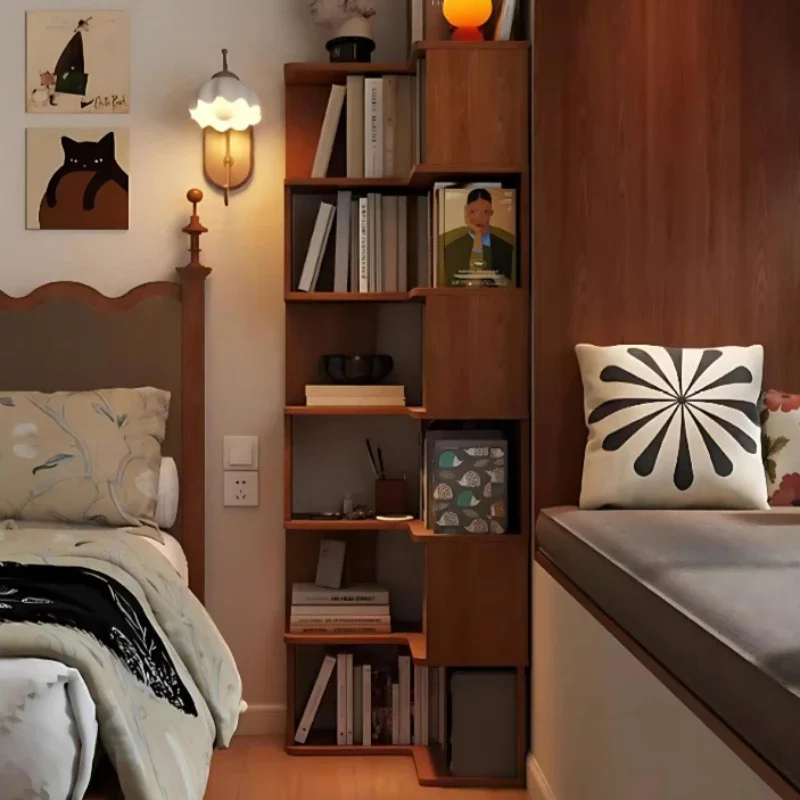 Bookshelf integrated against the wall corner shelf triangular narrow cabinet household storage locker corner bookshelf
Bookshelf integrated against the wall corner shelf triangular narrow cabinet household storage locker corner bookshelf