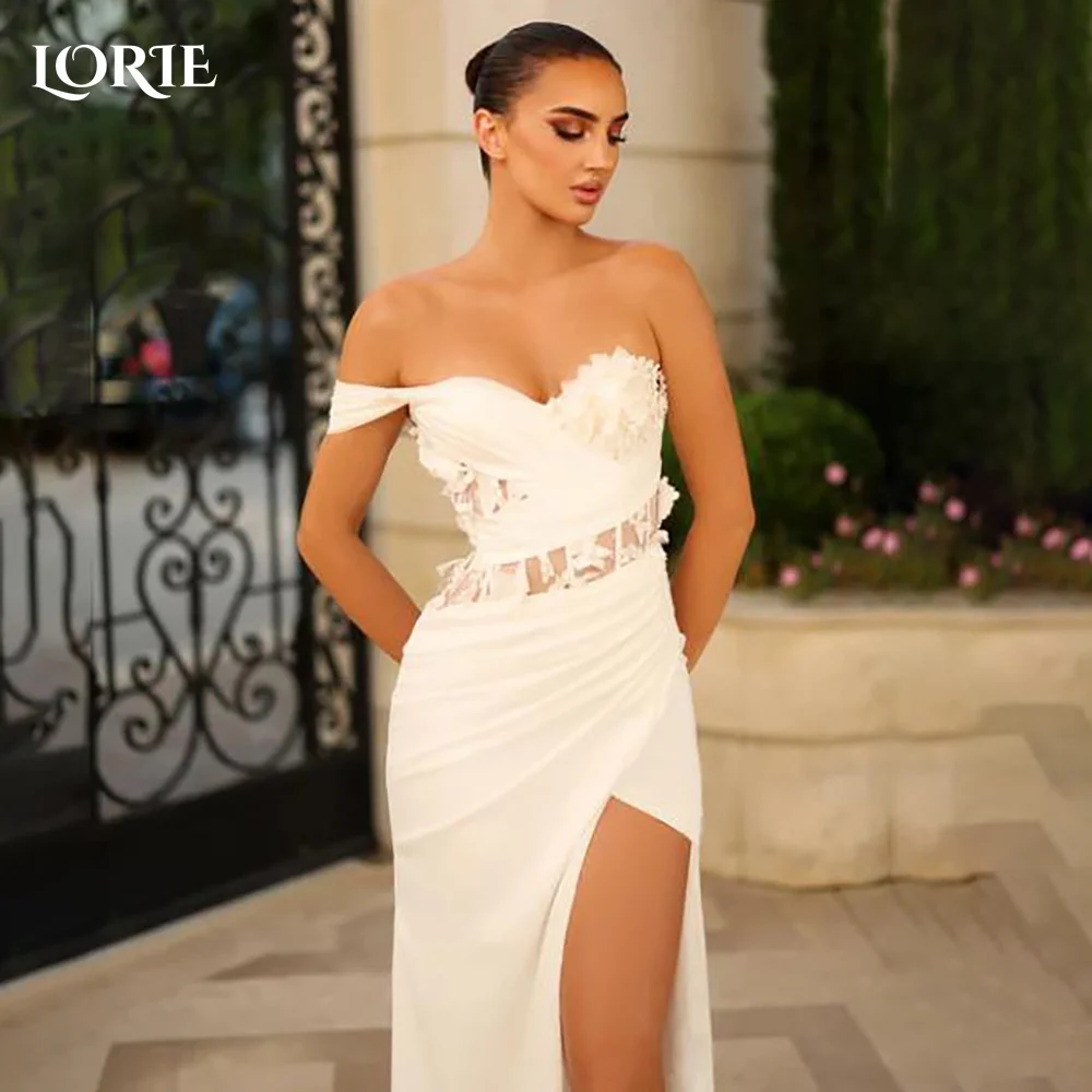 LORIE One Shoulder Slit Wedding Dresses 3D Flower Sweetheat Bride Gown Backless Princess Bridal Gown vestidos de noviaCustomized
LORIE One Shoulder Slit Wedding Dresses 3D Flower Sweetheat Bride Gown Backless Princess Bridal Gown vestidos de noviaCustomized