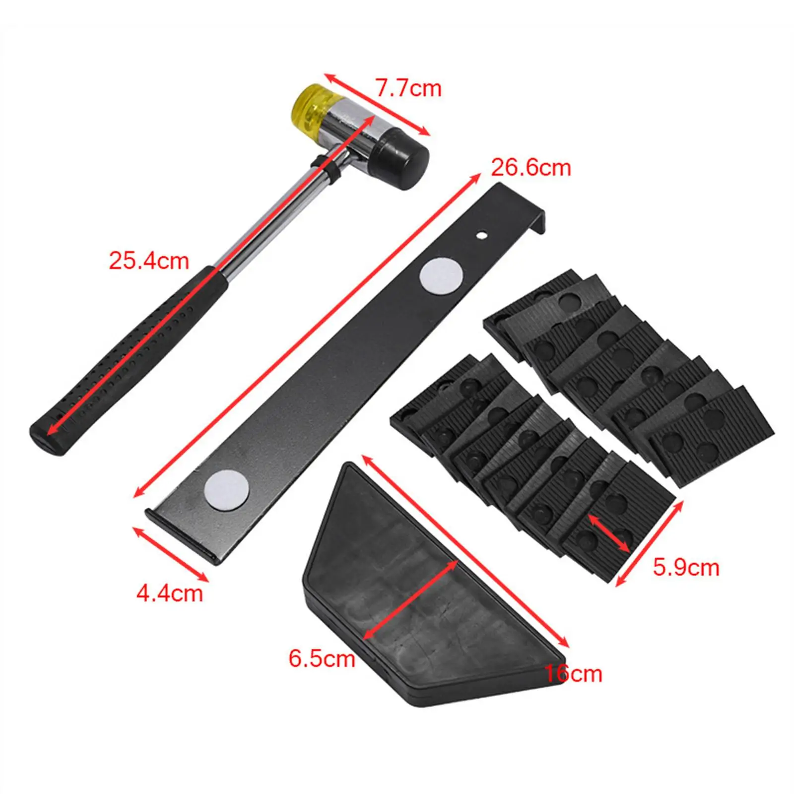 Laminate Installation Reinforced Double-Faced Mallet Tapping Block Heavy Duty Pull Spacers Tools Set for
Laminate Installation Reinforced Double-Faced Mallet Tapping Block Heavy Duty Pull Spacers Tools Set for