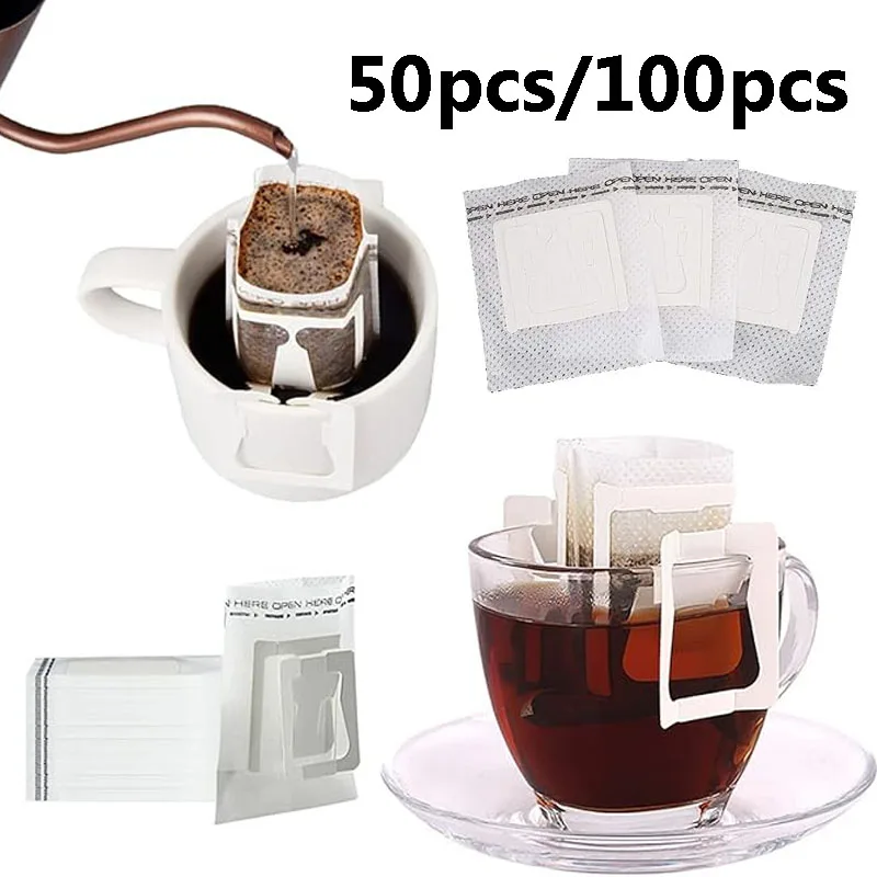 50pcs/100pcs Portable Coffee Filter Paper Hanging Ear Drip Coffee Bag Disposable Single Serve Disposable Drip Coffee Filter Bag
50pcs/100pcs Portable Coffee Filter Paper Hanging Ear Drip Coffee Bag Disposable Single Serve Disposable Drip Coffee Filter Bag
