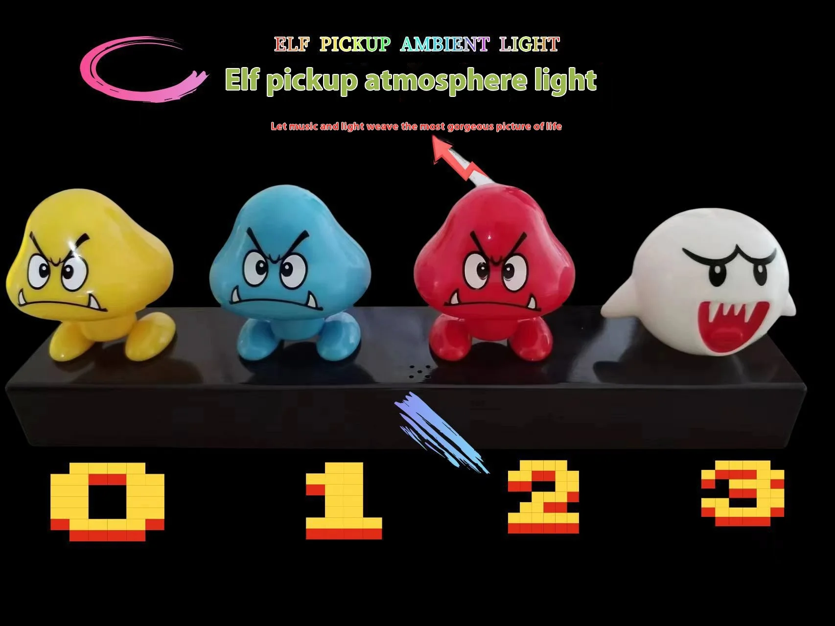 New elf pickup ambient light music rhythm sound control night light desktop decoration light
New elf pickup ambient light music rhythm sound control night light desktop decoration light