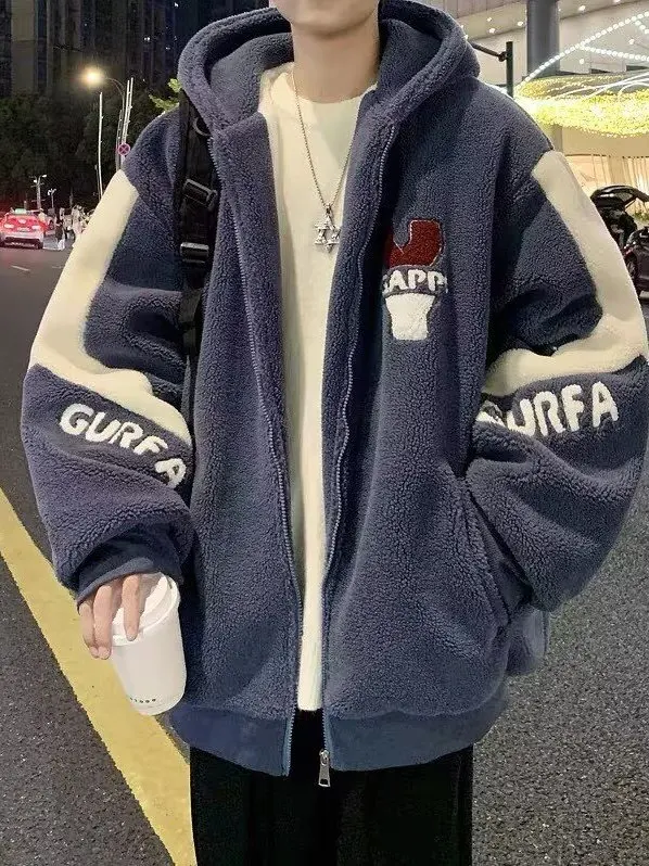 Hong Kong Sle Oversize Lamb Velvet Hooded Cotton Jaet for Boys Thiened Sli Winter Coat Large Children Teenagers
Hong Kong Sle Oversize Lamb Velvet Hooded Cotton Jaet for Boys Thiened Sli Winter Coat Large Children Teenagers