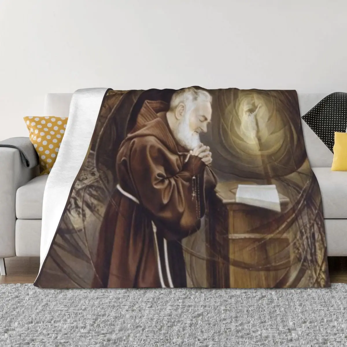 Padre Pio Throw Blanket Soft Big Flannel Fabric Summer Blankets Sofas Of Decoration Blankets
Padre Pio Throw Blanket Soft Big Flannel Fabric Summer Blankets Sofas Of Decoration Blankets