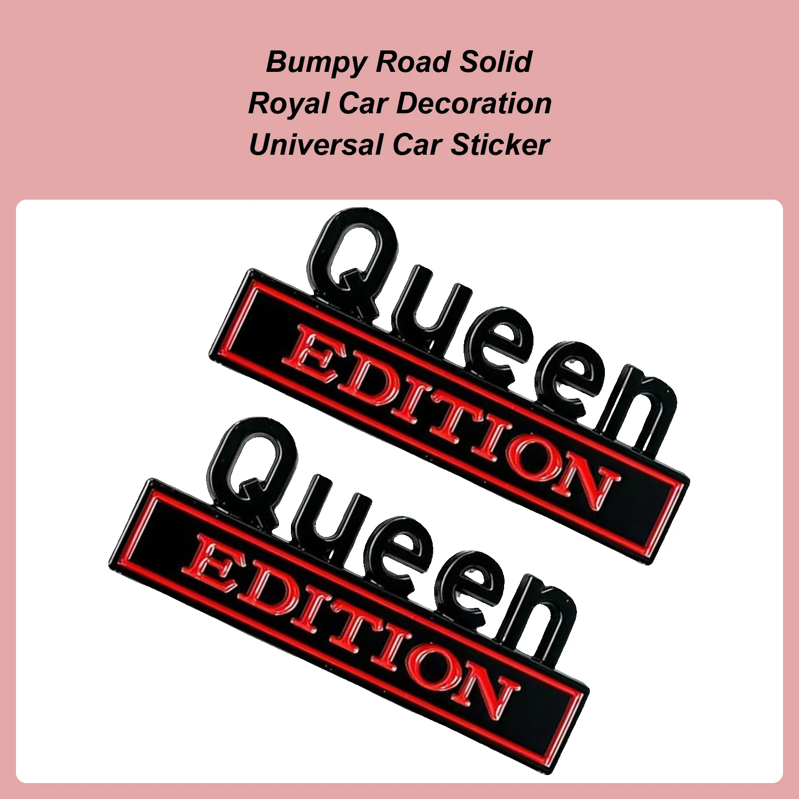 Queen Decals For Cars 2 Pieces Waterproof 3D Metal Auto Decals Queen Edition Design Car Metal Sticker For Trucks SUVs Motorcycle
Queen Decals For Cars 2 Pieces Waterproof 3D Metal Auto Decals Queen Edition Design Car Metal Sticker For Trucks SUVs Motorcycle