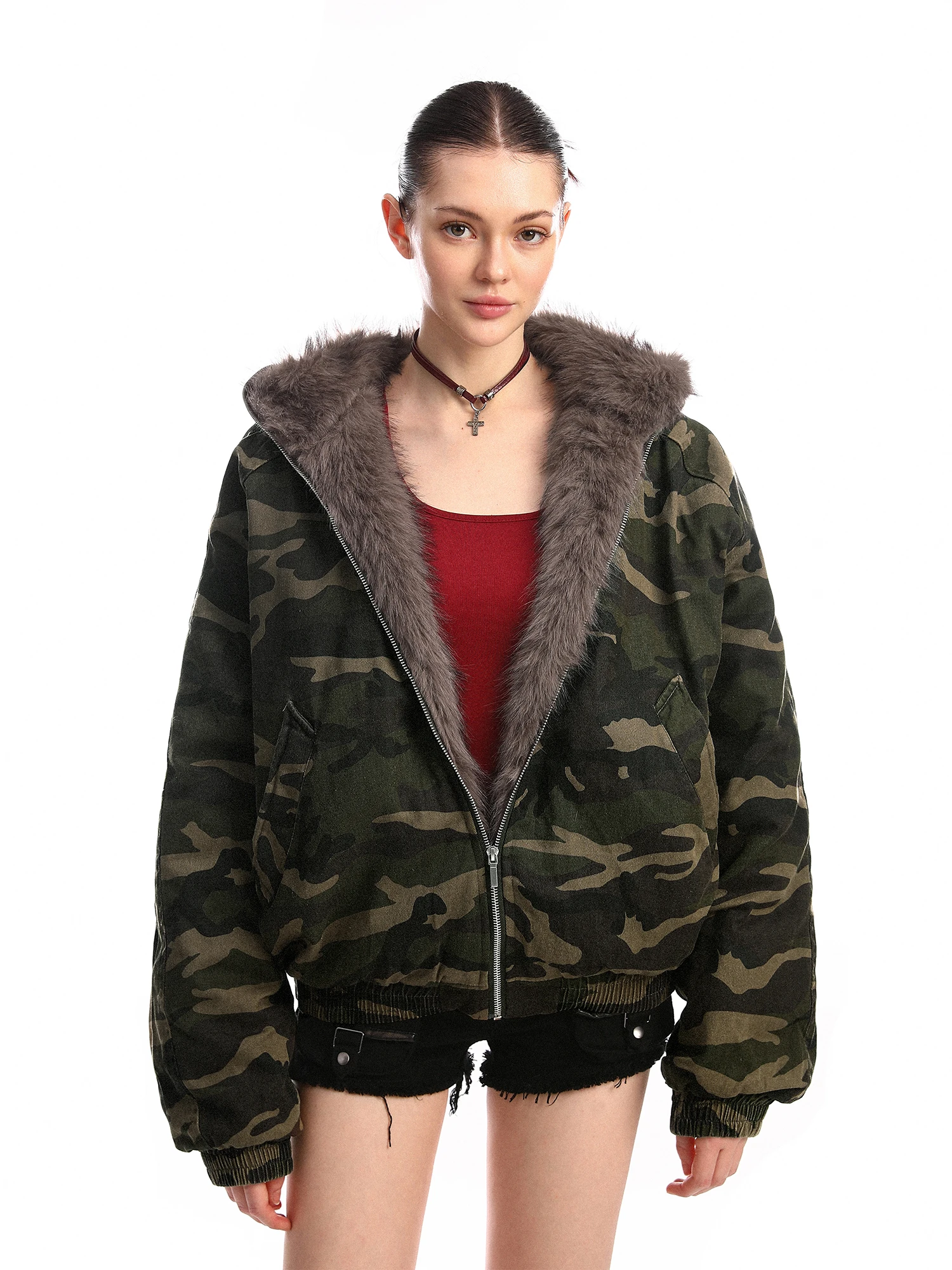Thiened Camouflage Hooded Cotton Jaet Women's Winter Warm Coat Biggold Retro Mountain Eagle Fur Collar Street Sle Loose...
Thiened Camouflage Hooded Cotton Jaet Women's Winter Warm Coat Biggold Retro Mountain Eagle Fur Collar Street Sle Loose...