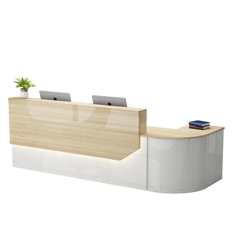 Front desk, reception desk, corner cash register, bar counter, lacquered cash register, beauty salon counter is simple
Front desk, reception desk, corner cash register, bar counter, lacquered cash register, beauty salon counter is simple