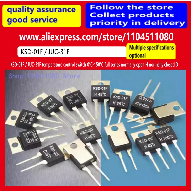 5pcs/ KSD-01F / JUC-31F temperature control switch 0°C-150°C full series normally open H normally closed D
5pcs/ KSD-01F / JUC-31F temperature control switch 0°C-150°C full series normally open H normally closed D