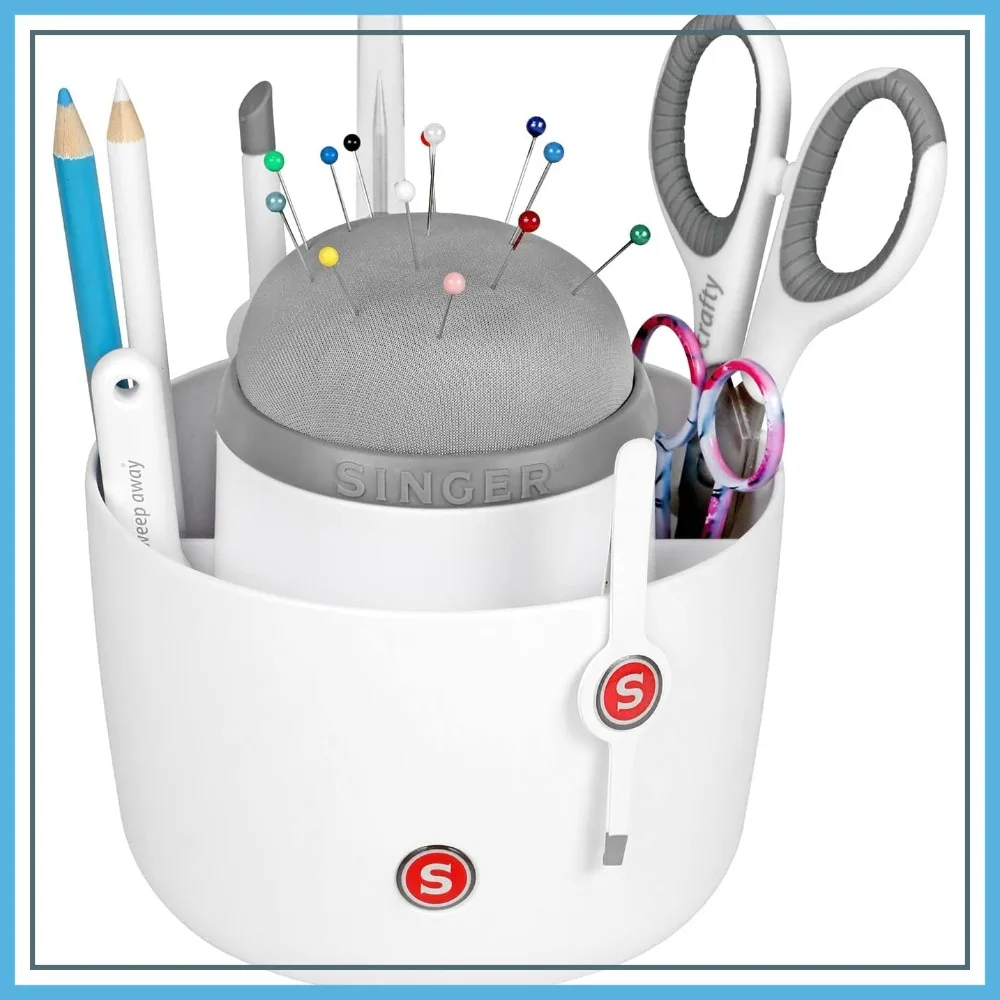 Sewing & Craft Organizer Caddy with Built-In Pin Cushion, Pin & Tool Holder
Sewing & Craft Organizer Caddy with Built-In Pin Cushion, Pin & Tool Holder