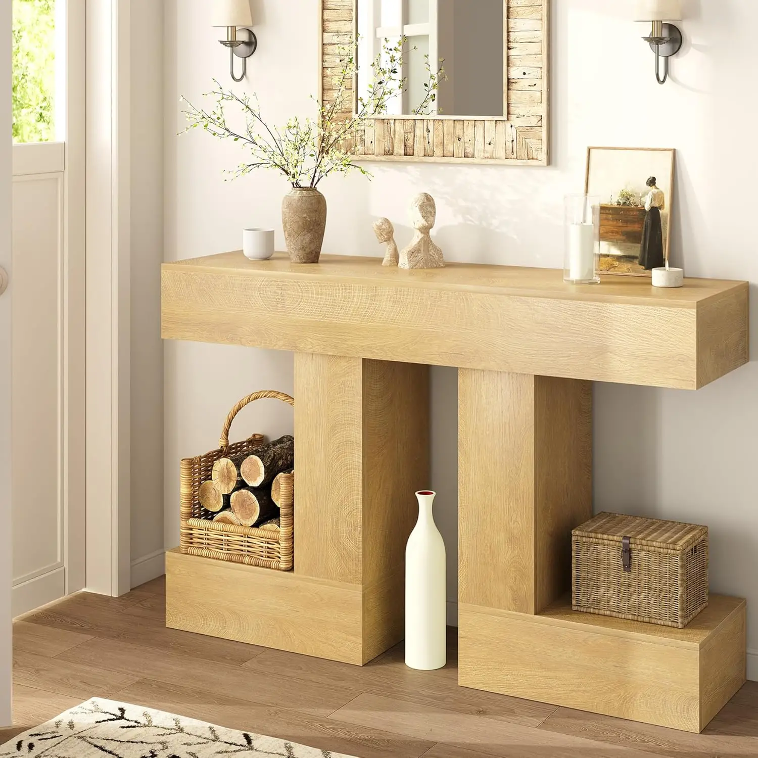 47.24-Inch Console Table, Farmhouse Sofa Table Behind Couch with Storage, Industrial Entryway Table for Living, Customized
47.24-Inch Console Table, Farmhouse Sofa Table Behind Couch with Storage, Industrial Entryway Table for Living, Customized