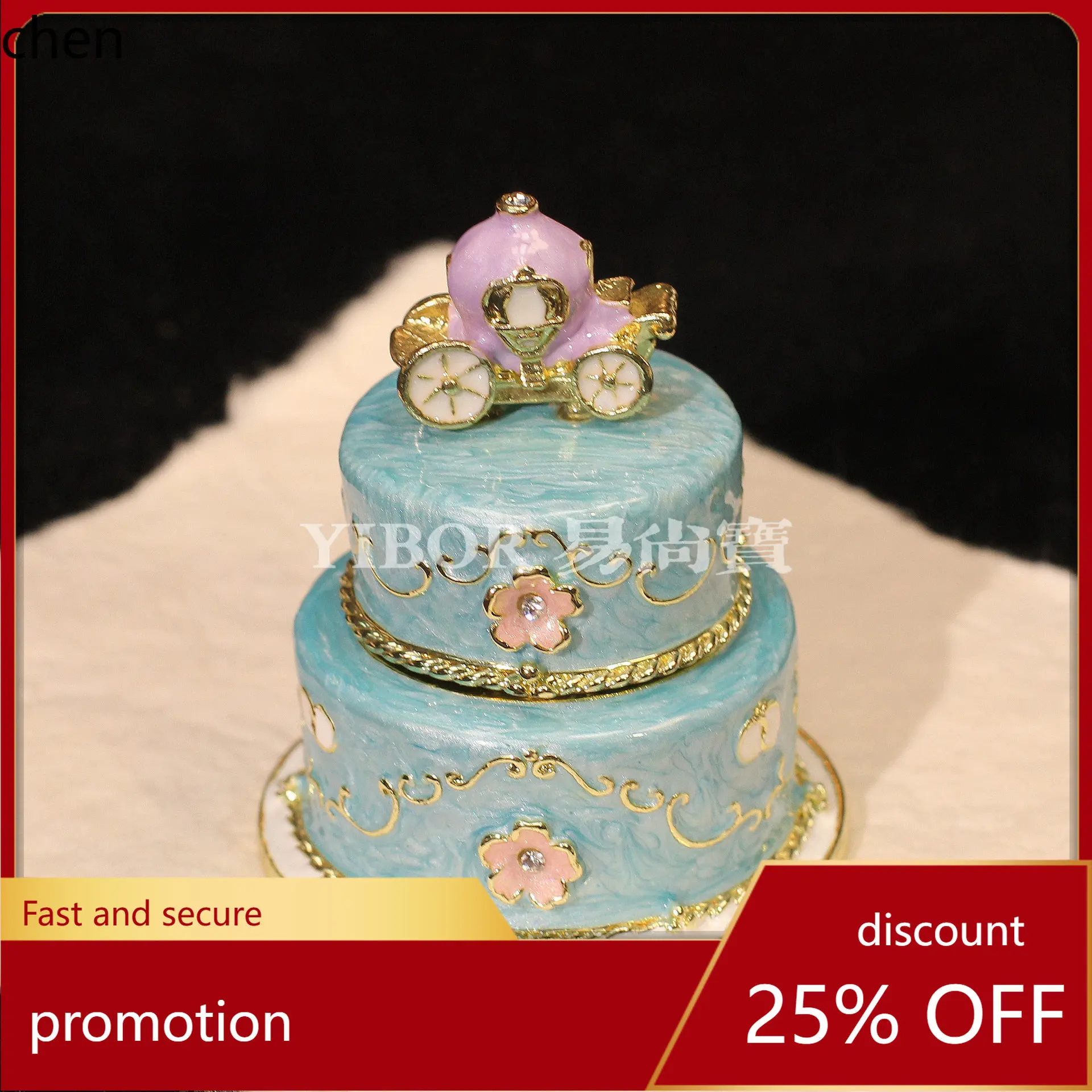 H1 Metal Enamel Jewelry Box Double-Layer Cake Ornament Birthday Gift Wedding Present Niche Cultural and Creative Craft
H1 Metal Enamel Jewelry Box Double-Layer Cake Ornament Birthday Gift Wedding Present Niche Cultural and Creative Craft