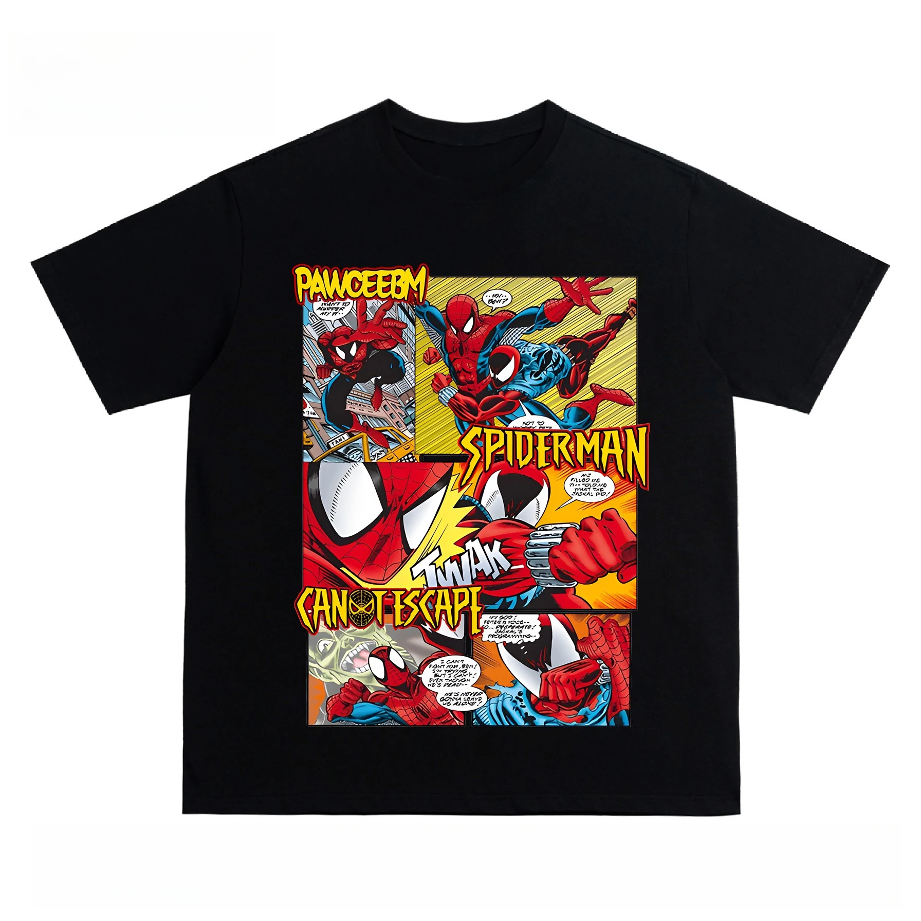 American Short-sleeved Loose Summer American Spider-Man Men's and Women's Tops Half-sleeved Couple Tshirts Short-sleeved Popular
American Short-sleeved Loose Summer American Spider-Man Men's and Women's Tops Half-sleeved Couple Tshirts Short-sleeved Popular