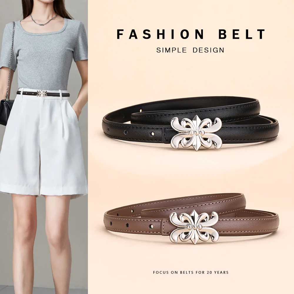 New Cowhide Belt Women's Leather Versatile Dress Pants Belt Thin Belt Women's High-end Retro Fashion
New Cowhide Belt Women's Leather Versatile Dress Pants Belt Thin Belt Women's High-end Retro Fashion