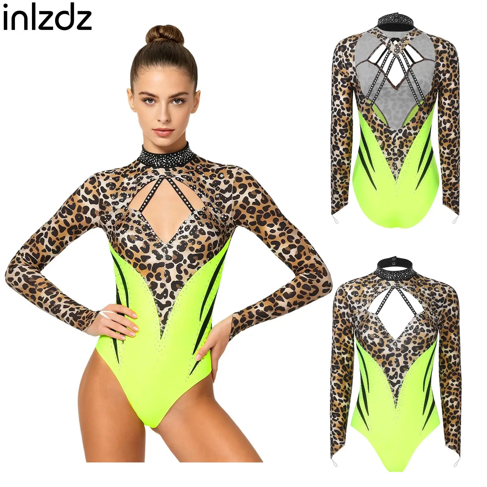 Rhinestone Yoga Latin Jazz Dance Leotard Outfit for Women Strappy Backless Buttoned Crotch Bodysuit Jumpsuit Gymnastics Costume
Rhinestone Yoga Latin Jazz Dance Leotard Outfit for Women Strappy Backless Buttoned Crotch Bodysuit Jumpsuit Gymnastics Costume