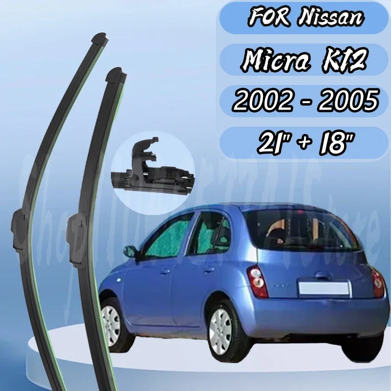 Front Wiper Blades Set For Nissan Micra K12 2002 - 2005 Windshield Windscreen Window Brushes 21"+18" Silent upgrade
Front Wiper Blades Set For Nissan Micra K12 2002 - 2005 Windshield Windscreen Window Brushes 21"+18" Silent upgrade