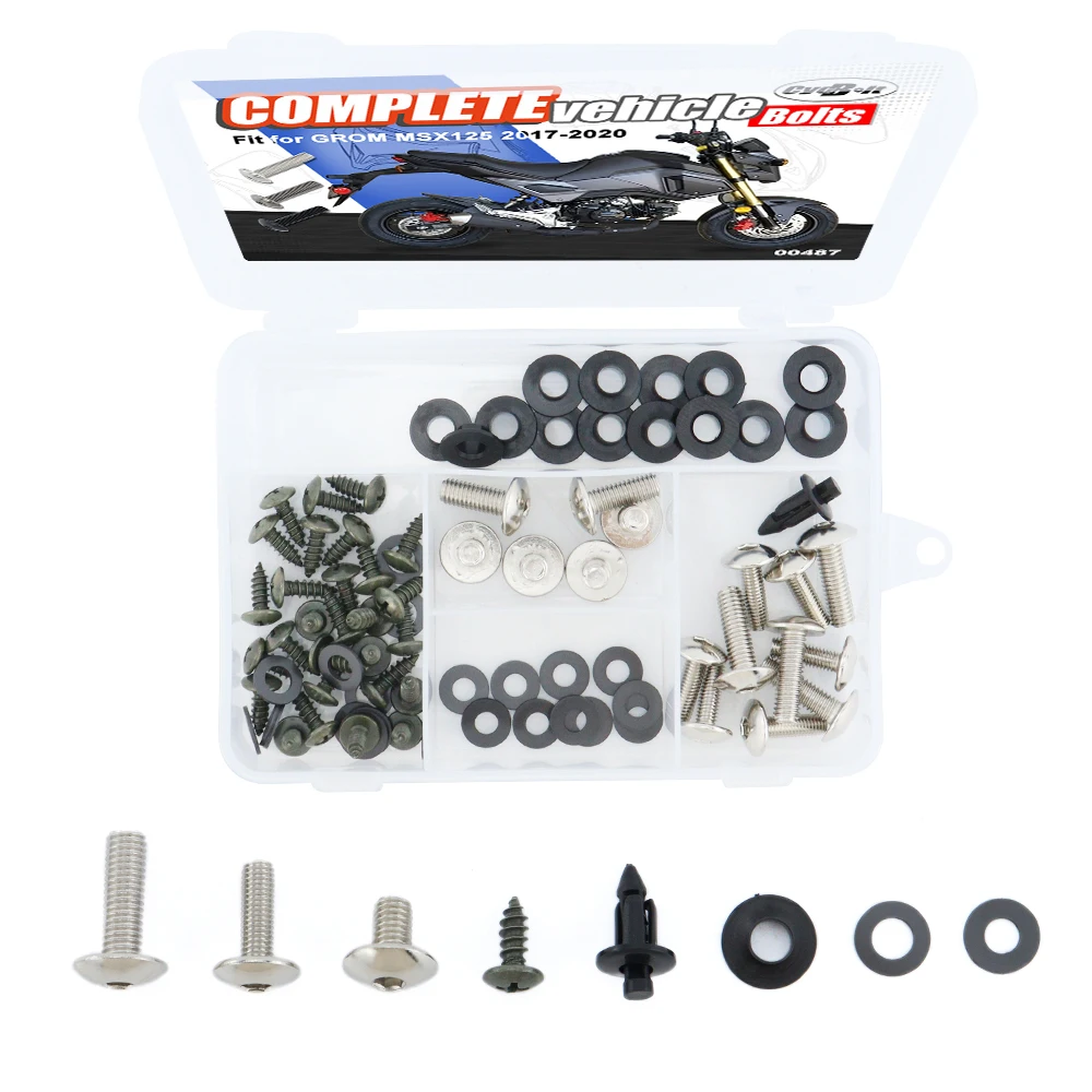 Fit For Honda GROM125 MSX125 2017-2020 GROM MSX125 Motorcycle Complete Full Fairing Bolts Kit Fairing CIips Nuts Screws Grommets
Fit For Honda GROM125 MSX125 2017-2020 GROM MSX125 Motorcycle Complete Full Fairing Bolts Kit Fairing CIips Nuts Screws Grommets