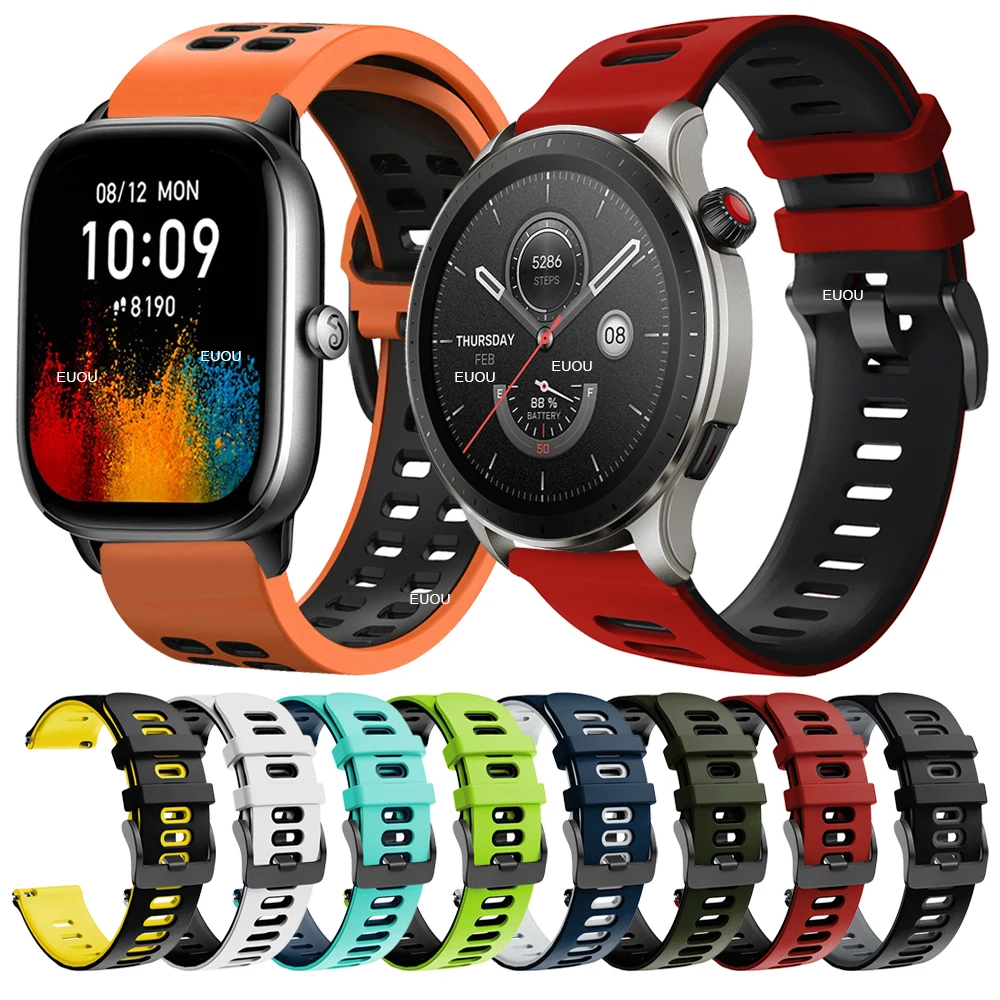 Silicone Strap For Amazfit GTR 4/3 Pro Watch Band For Amazfit GTS 4 mini 2/Bip S U/GTR 47mm 42mm Wristband Bracelet Accessories
Silicone Strap For Amazfit GTR 4/3 Pro Watch Band For Amazfit GTS 4 mini 2/Bip S U/GTR 47mm 42mm Wristband Bracelet Accessories