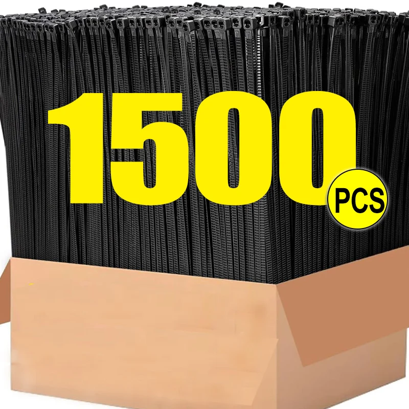 1500/100Pcs Nylon Cable Tie Adjustable Self-locking Cord Ties Straps Fastening Loop Reusable Plastic Wire Tie for Office Storage
1500/100Pcs Nylon Cable Tie Adjustable Self-locking Cord Ties Straps Fastening Loop Reusable Plastic Wire Tie for Office Storage