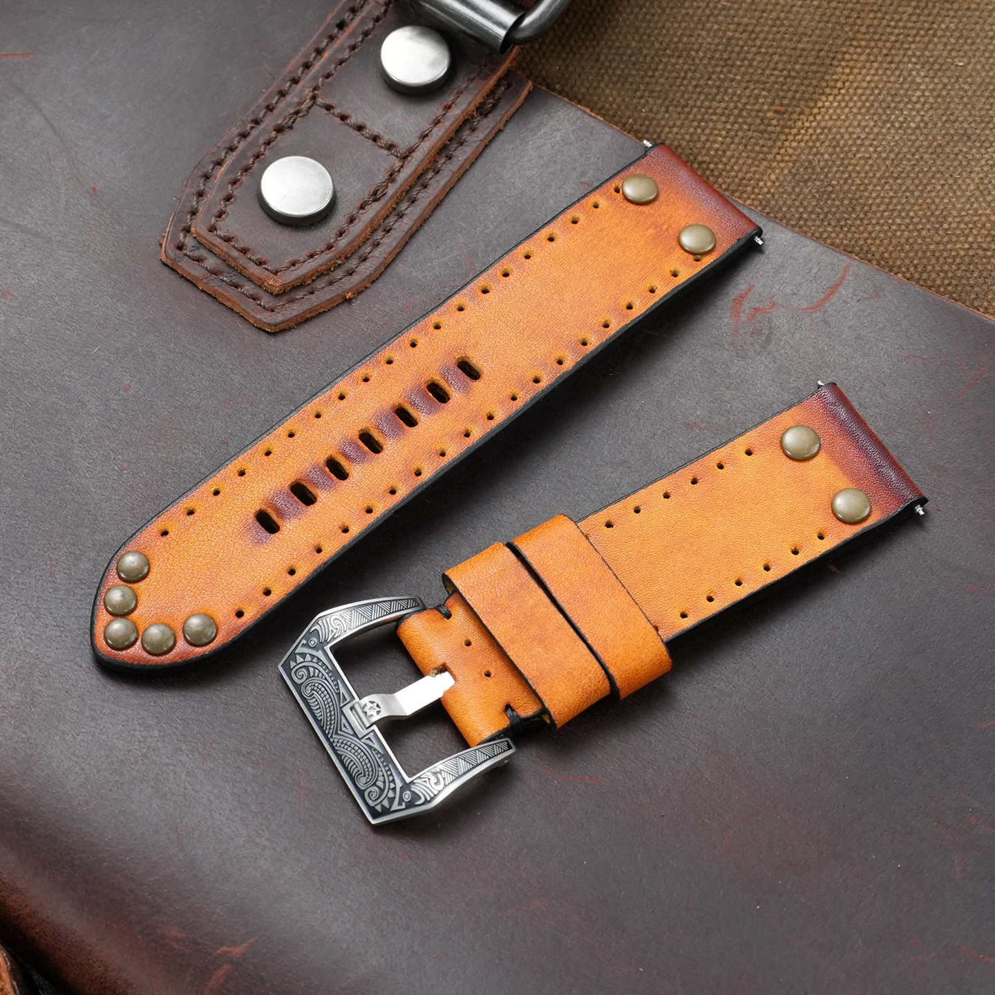 For Panerai series large dial vintage leather watch bracelet, for Fossil Hamilton genuine leather watch strap 20mm 22mm 24mm
For Panerai series large dial vintage leather watch bracelet, for Fossil Hamilton genuine leather watch strap 20mm 22mm 24mm