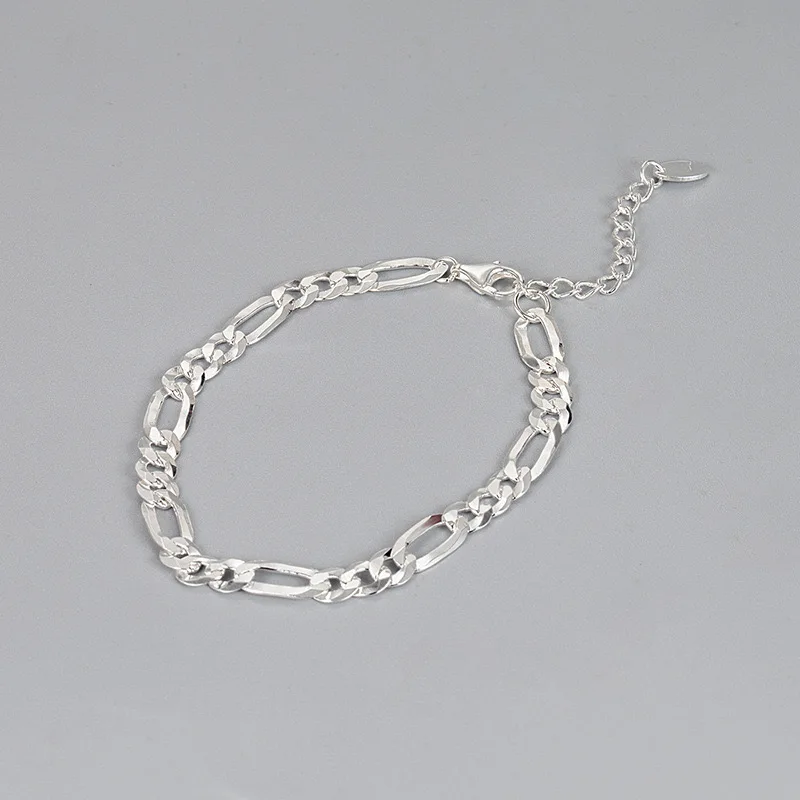 New 925 Pure Silver Punk Cuban Chain Hip Hop Bracelet&Bracelet Party Rock Jewelry Accessories for Men and Women
New 925 Pure Silver Punk Cuban Chain Hip Hop Bracelet&Bracelet Party Rock Jewelry Accessories for Men and Women