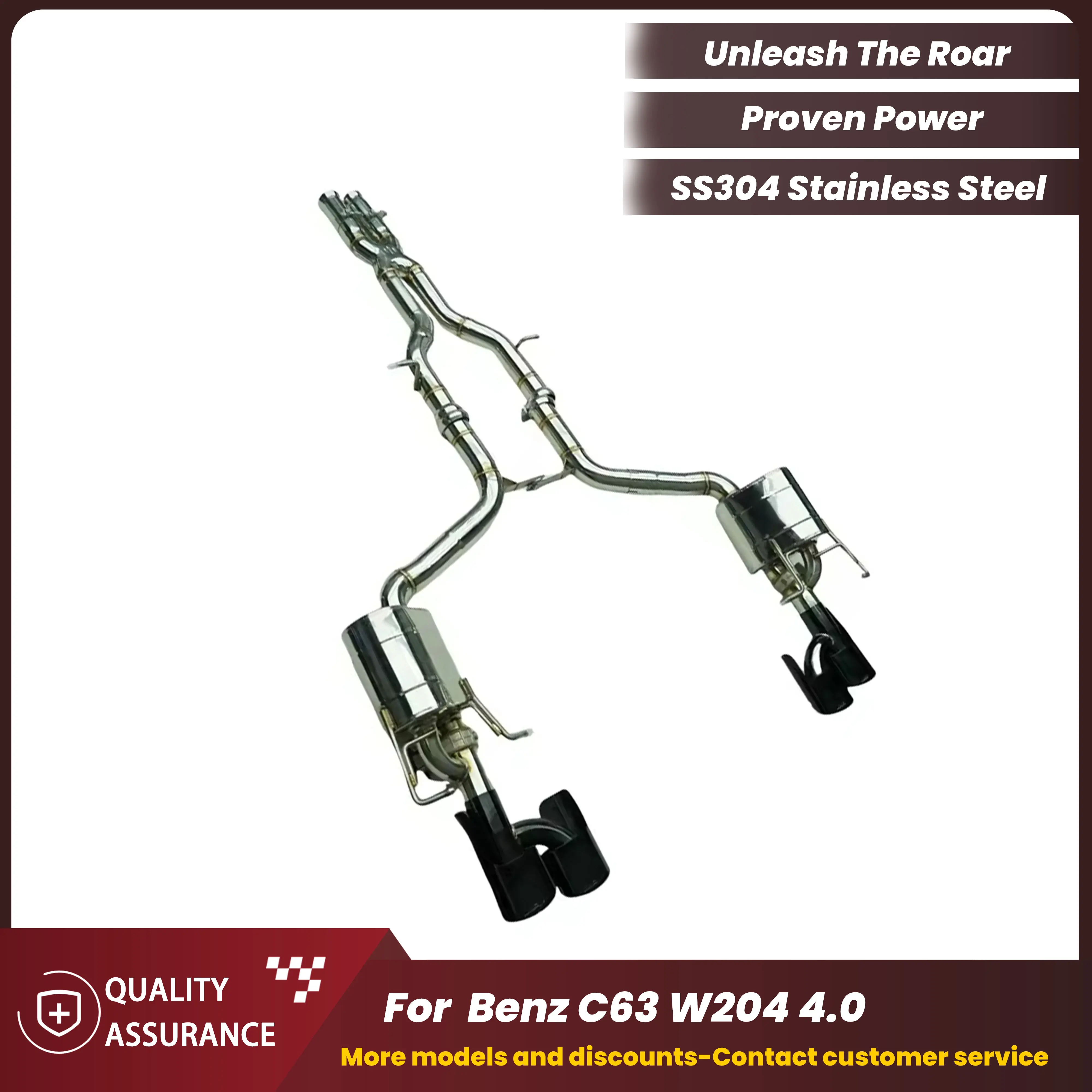 Aggressive Sound Adjustable Valve Exhaust for Mercedes C63 W204 4.0T with SUS304 Stainless Steel by ECCF
Aggressive Sound Adjustable Valve Exhaust for Mercedes C63 W204 4.0T with SUS304 Stainless Steel by ECCF