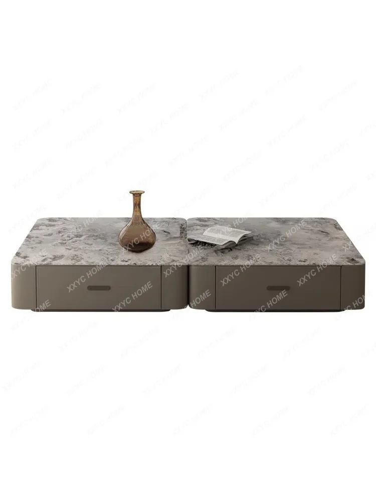 Living room household modern rock slab tea table light luxury TV cabinet combination
Living room household modern rock slab tea table light luxury TV cabinet combination