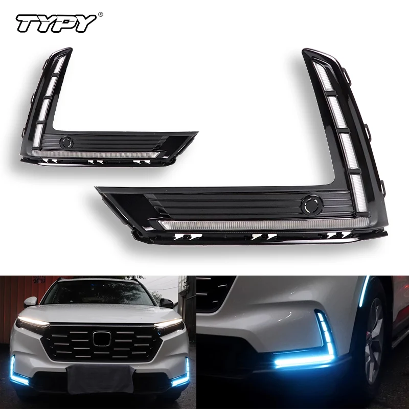 TYPY Автомобильные светодиодные дневные ходовые огни для Honda CR-V CRV 2023 2024 с динамическим указателем поворота DRL, дневные фары, крышка противотуманной фары, 1 комплект
TYPY Автомобильные светодиодные дневные ходовые огни для Honda CR-V CRV 2023 2024 с динамическим указателем поворота DRL, дневные фары, крышка противотуманной фары, 1 комплект