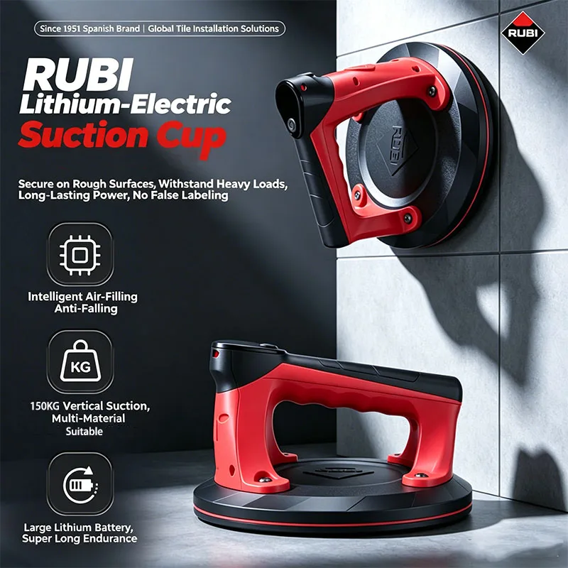 RUBI 22CM Electric Suction Cup Vacuum Lifter Large Slabs Tiles Stone Slabs and Glass New Model Lithium-Ion Battery Suction Cup
RUBI 22CM Electric Suction Cup Vacuum Lifter Large Slabs Tiles Stone Slabs and Glass New Model Lithium-Ion Battery Suction Cup