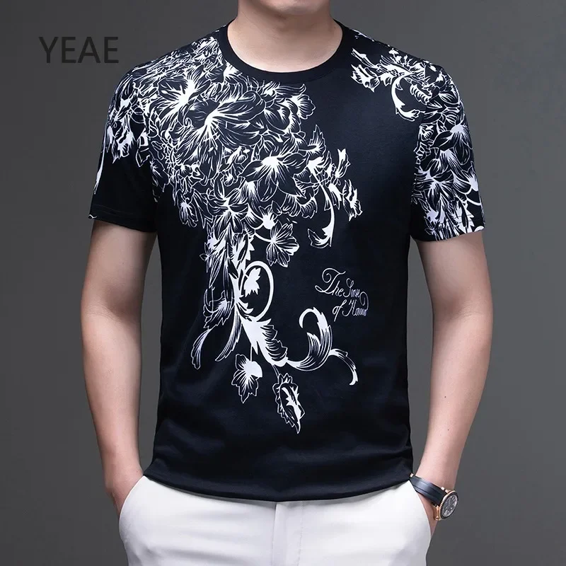 Trend Personality Flower Print Short Sleeve Summer 2025 Casual Fashion Domineering T-shirt Half Sleeve Top Luxury Designer
Trend Personality Flower Print Short Sleeve Summer 2025 Casual Fashion Domineering T-shirt Half Sleeve Top Luxury Designer