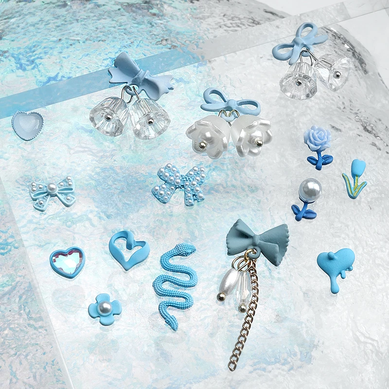 10Pcs Blue Series Nail Art Charms Multi-Shapes Heart/Snake/Flower Alloy Nail Crystal Rhinestones Manicure Nail Accessories
10Pcs Blue Series Nail Art Charms Multi-Shapes Heart/Snake/Flower Alloy Nail Crystal Rhinestones Manicure Nail Accessories