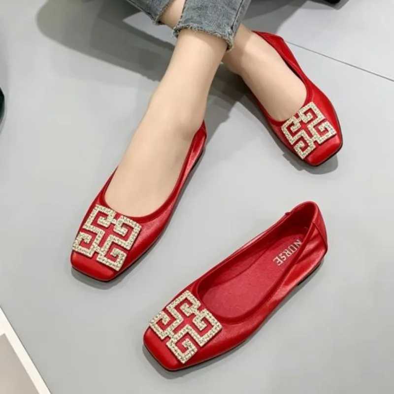 2026 New Leather Slip on Shoes for Women Ballet Flats Shallow Female Flat Shoe Red 2024 Spring Summer Fashion Women's Moccasins
2026 New Leather Slip on Shoes for Women Ballet Flats Shallow Female Flat Shoe Red 2024 Spring Summer Fashion Women's Moccasins