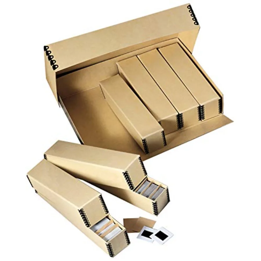 Archival Slide Storage Box 15.5" x 11.5" x 3" Holds Up to 840 Films With 6 Inner File Cases Tan
Archival Slide Storage Box 15.5" x 11.5" x 3" Holds Up to 840 Films With 6 Inner File Cases Tan