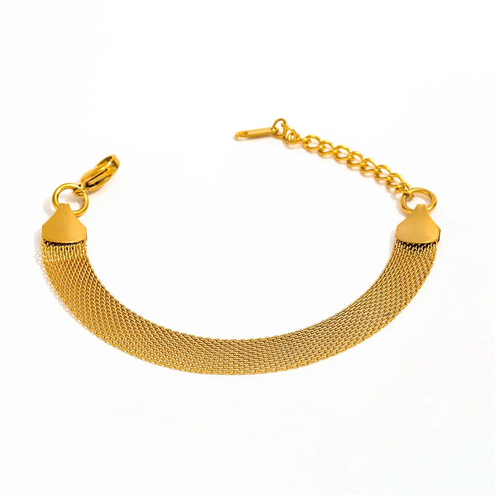 Joolim Jewelry High End Pvd Waterproof&Non Tarnish Versatile Fashion Simple Wide Mesh Chain Stainless Steel Bracelet for Women
Joolim Jewelry High End Pvd Waterproof&Non Tarnish Versatile Fashion Simple Wide Mesh Chain Stainless Steel Bracelet for Women