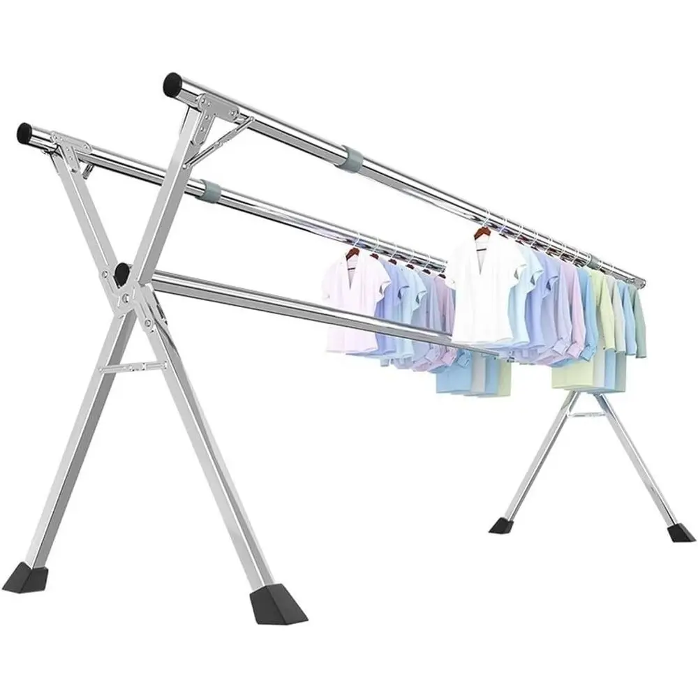 Space-Saving Retractable Heavy-Duty Stainless Steel Clothes Drying Rack, 160cm
Space-Saving Retractable Heavy-Duty Stainless Steel Clothes Drying Rack, 160cm