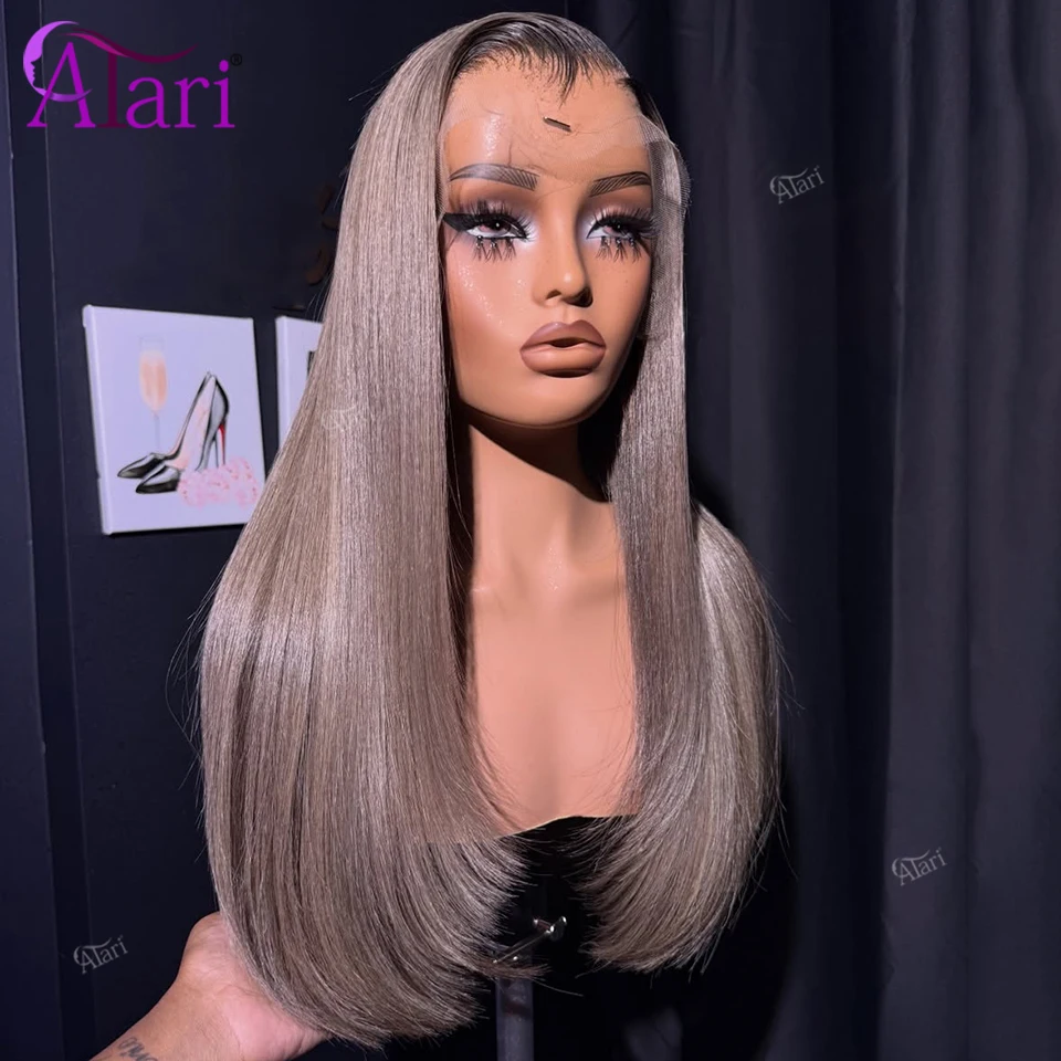 Gray with 1B Roots 13x4 13x6 Lace Frontal Straight Human Hair Wigs Pre Plucked Lace Front Ombre Ash Blonde Brazilian Hair Wig
Gray with 1B Roots 13x4 13x6 Lace Frontal Straight Human Hair Wigs Pre Plucked Lace Front Ombre Ash Blonde Brazilian Hair Wig