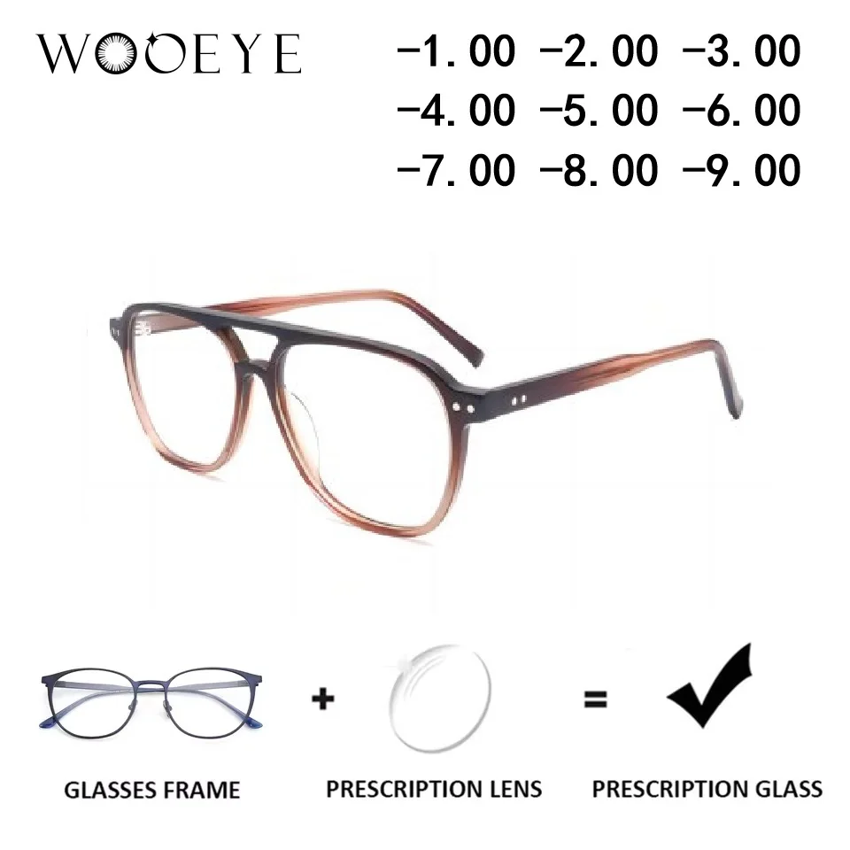 Handmade Acetate Rectangle Aviator Myopia Eyewear Progressive Prescription Glasses Pilot Optical Eyeglasses for Men UV400
Handmade Acetate Rectangle Aviator Myopia Eyewear Progressive Prescription Glasses Pilot Optical Eyeglasses for Men UV400