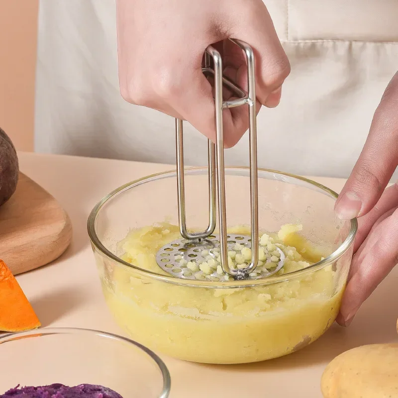 304 stainless steel potato masher, kitchen tool, red sweet potato fruit masher, crushed mash
304 stainless steel potato masher, kitchen tool, red sweet potato fruit masher, crushed mash