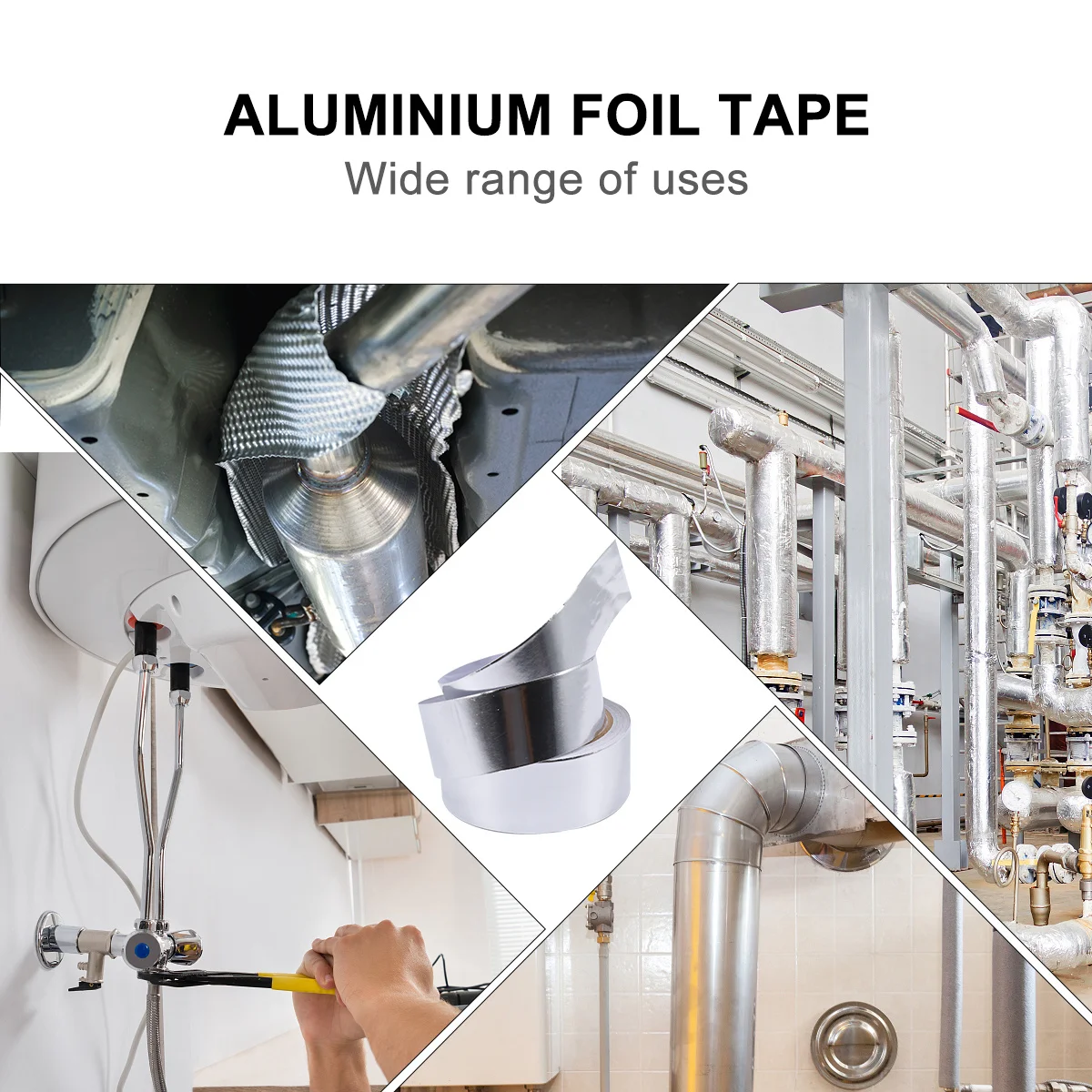 2pcs Aluminum Foil Tape Heat Resistant Insulation Repairing Tool For Pipe Sealing Waterproof Durable Adhesive Tape
2pcs Aluminum Foil Tape Heat Resistant Insulation Repairing Tool For Pipe Sealing Waterproof Durable Adhesive Tape