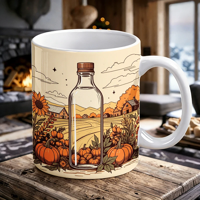 11 oz Farm Illustration Handle Ceramic Mug, Full-Print Pattern Coffee Cup, Insulated Milk Cup, Office Water Cup, Fade-Resistant
11 oz Farm Illustration Handle Ceramic Mug, Full-Print Pattern Coffee Cup, Insulated Milk Cup, Office Water Cup, Fade-Resistant