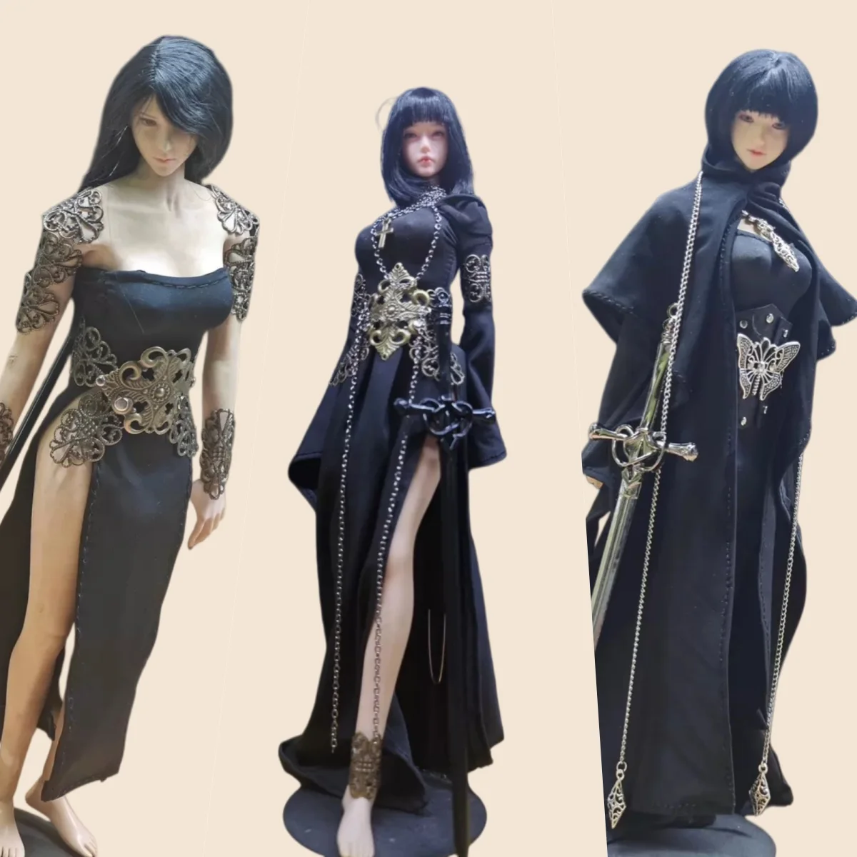 【No Figure】1/6 Scale Female Soldier Clothing Accessories Black Dress Set Metal Belt Pauldron Fit 12''Action Figure For Fans DIY
【No Figure】1/6 Scale Female Soldier Clothing Accessories Black Dress Set Metal Belt Pauldron Fit 12''Action Figure For Fans DIY